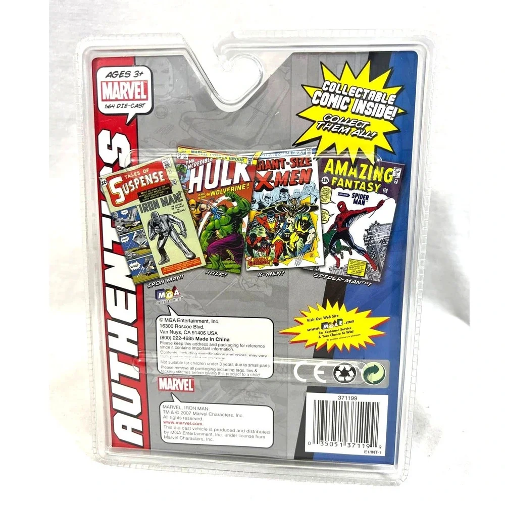 NEW Marvel Comic Book Iron Man Die Cast Car 1:64 Authentics